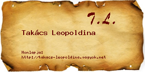 Takács Leopoldina névjegykártya