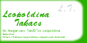 leopoldina takacs business card